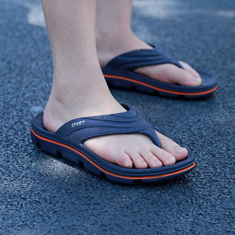 Groovywish Men Orthopedic Sandals Elastic Anti-slip Flip-flops