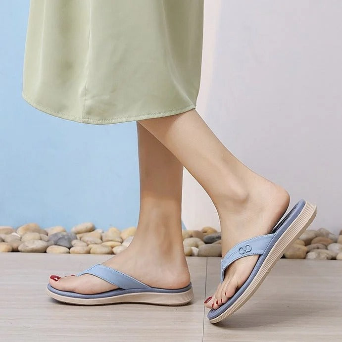 Groovywish Orthopedic Women Sandals Soft Sole Massage Casual Summer Beach Flip-flops