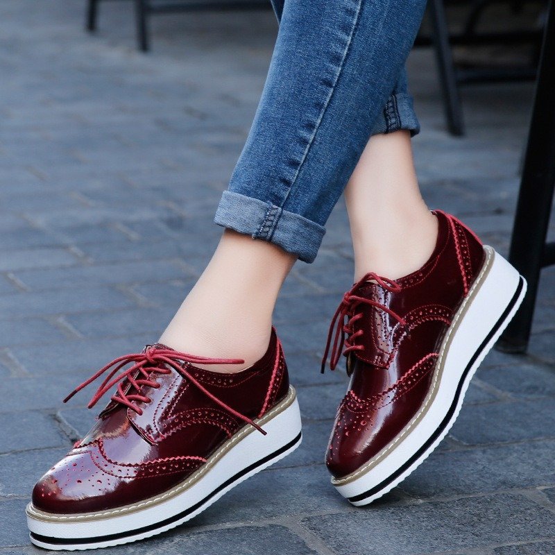 GRW Walking Shoes For Women Comfy Interior Versatile Casual Oxford Shoes Modern